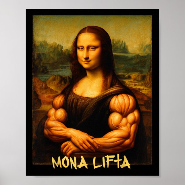 Póster Mona Lifta Musc Mona Lisa Bodybuilder Gym And Ar (Frente)