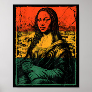 Póster Mona Lisa afroamericana Historia Negra América Áfr