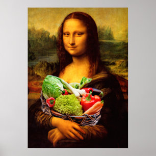 Póster Mona Lisa ama a las verduras