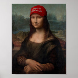 Póster Mona Lisa and Make Art Great Again
