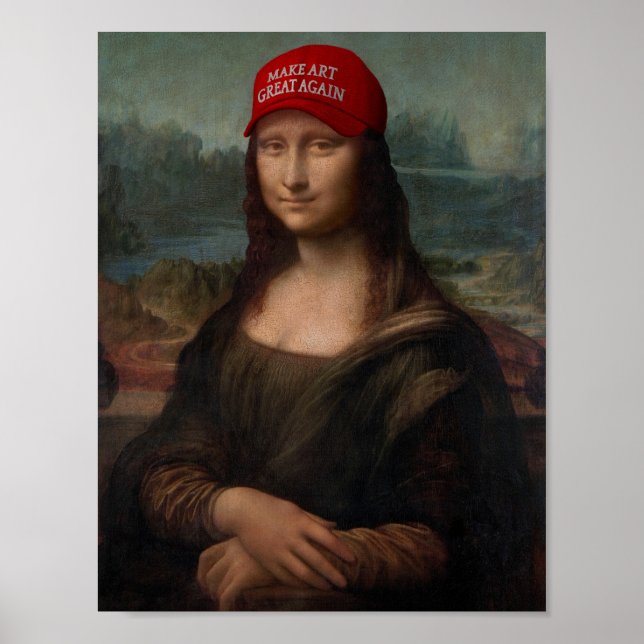 Póster Mona Lisa and Make Art Great Again (Frente)