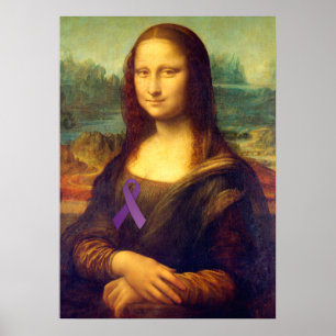 Póster Mona Lisa Con Cinta Púrpura