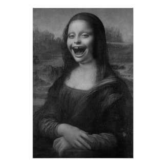 Póster Mona Lisa con una nueva sonrisa