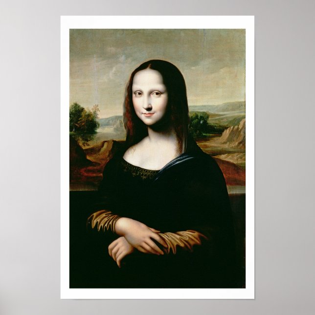 Póster Mona Lisa, copia de la pintura de Leonardo da Vin (Frente)