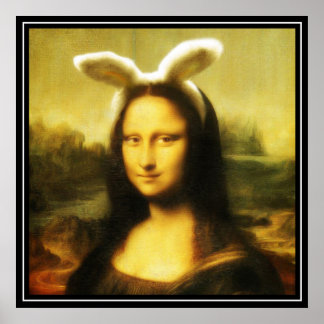 Póster Mona Lisa El Conejo De Pascua
