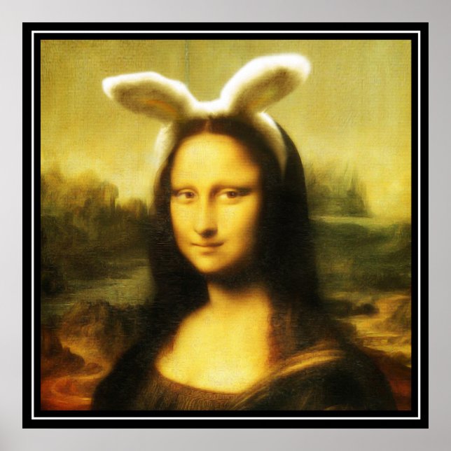 Póster Mona Lisa El Conejo De Pascua (Frente)