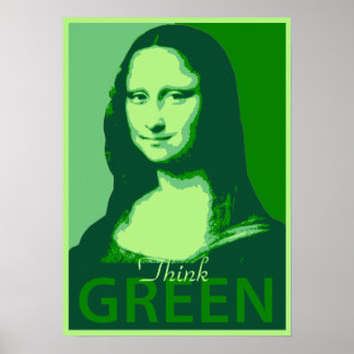 Póster Mona Lisa es Verde