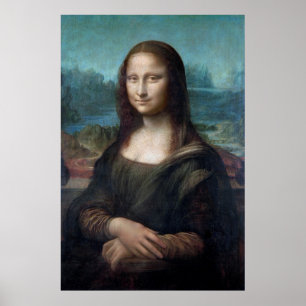 Póster Mona Lisa Famosa Artes Visuales Leonardo da Vinci
