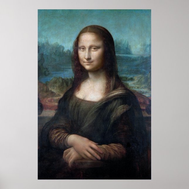 Póster Mona Lisa Famosa Artes Visuales Leonardo da Vinci  (Frente)