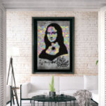 Póster Mona Lisa Graffiti Street Art Pop Culture<br><div class="desc">Esta obra muestra una nueva versión de la famosa Mona Lisa de Leonardo Da Vinci. El graffiti y el arte callejero han sido utilizados para dar un aspecto de diseño al arte. El fondo de la trama multicolor contrasta con el negro del resto del arte mural. ¡Por favor,  disfrútalo!</div>