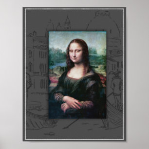 Póster Mona Lisa, La Gioconda. Leonardo da Vinci