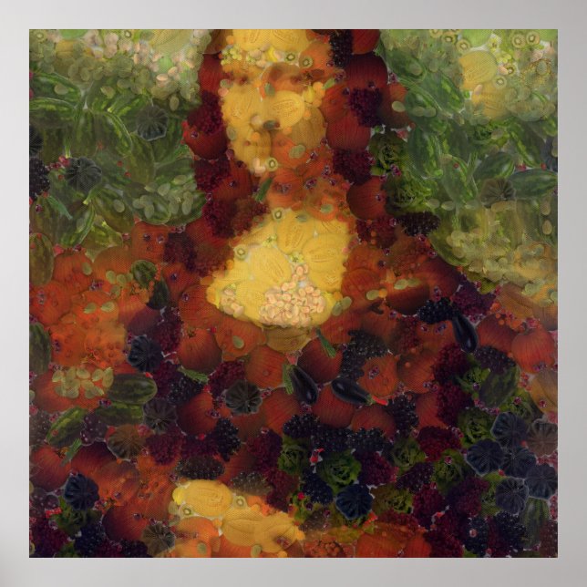 Póster Mona Lisa Lettuce Bella Artes Vegan Spoof (Frente)