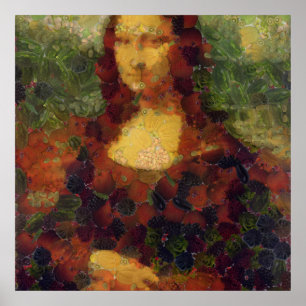 Póster Mona Lisa Lettuce Bella Artes Vegan Spoof