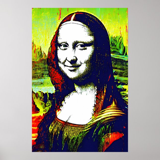Póster Mona Lisa Meme Pop Art  (Frente)