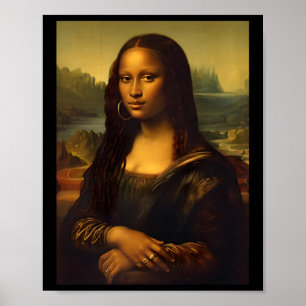 Póster Mona Lisa Negra Historia Negra Estadounidense Mon