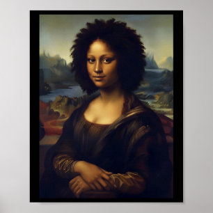 Póster Mona Lisa Negra Historia Negra Estadounidense Mon