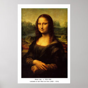 Póster Mona Lisa por Leonardo Da Vinci