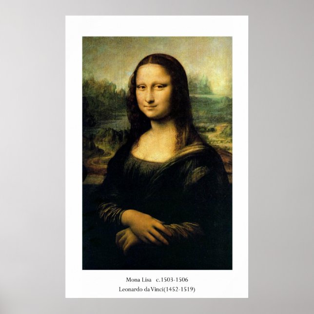Póster Mona Lisa por Leonardo Da Vinci (Frente)