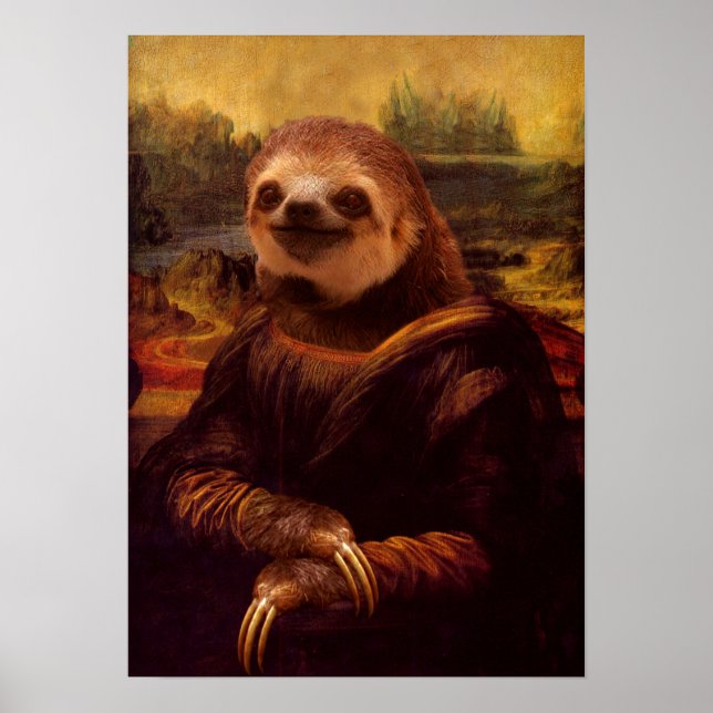 Póster Mona Lisa Sloth (Frente)