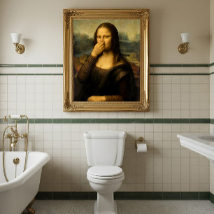 Póster Mona Lisa sosteniendo su nariz No 2
