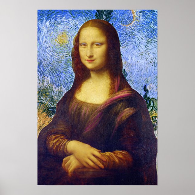 Póster Mona Lisa y Van Gogh (Frente)