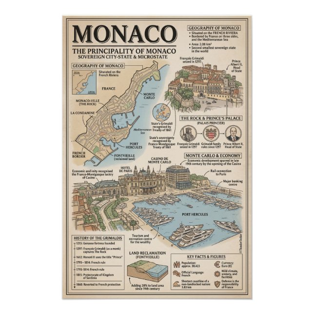 Póster Monaco  (Anverso)