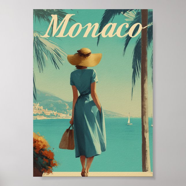 Póster Monaco fashion vintage  (Frente)