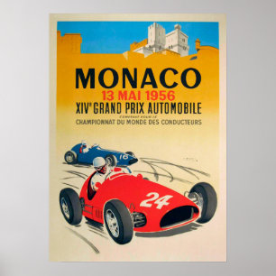 Póster Mónaco, Gran Premio de 1956