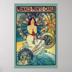 Póster Mónaco Monte Carlo (trullo)