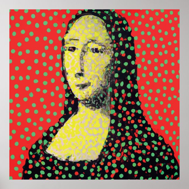 Póster Monalisa Pop Dot Art (Frente)