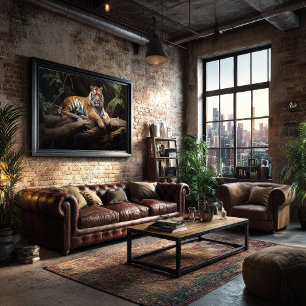 Póster Monarca de la jungla: Retrato del tigre