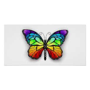 Póster Monarca de mariposa arco iris
