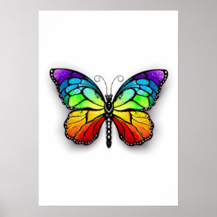 Póster Monarca de mariposa arcoiris