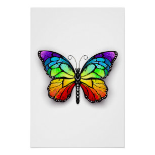 Póster Monarca de mariposa arcoiris