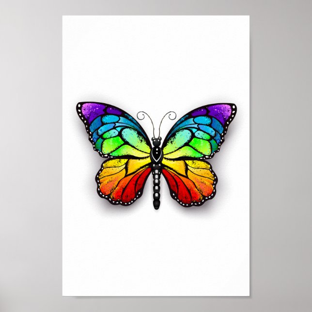 Póster Monarca de mariposa arcoiris (Frente)