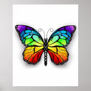 Póster Monarca de mariposa arcoiris