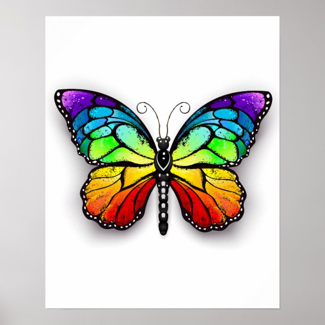Póster Monarca de mariposa arcoiris (Frente)