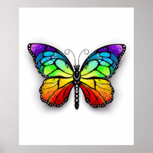 Póster Monarca de mariposa arcoiris