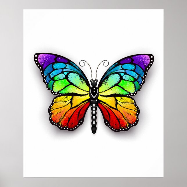 Póster Monarca de mariposa arcoiris (Frente)