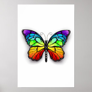 Póster Monarca de mariposa arcoiris