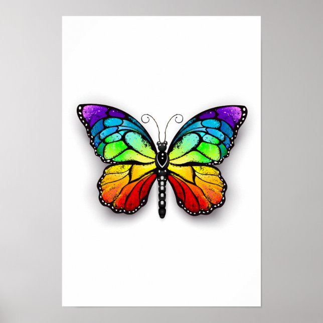 Póster Monarca de mariposa arcoiris (Frente)