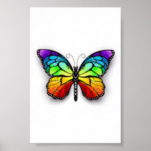 Póster Monarca de mariposa arcoiris