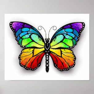 Póster Monarca de mariposa arcoiris