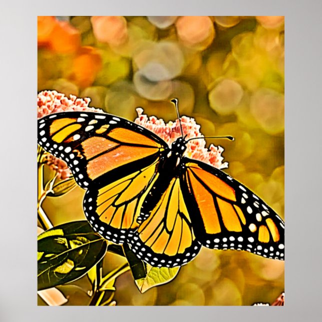 Póster  Monarch Butterfly Garden Art (Frente)