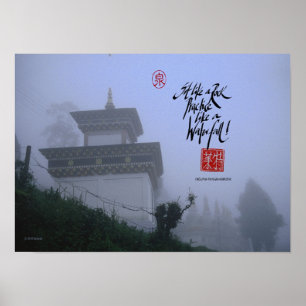 Póster Monastary budista en Sikkim