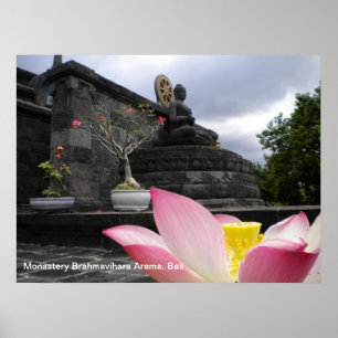Póster Monasterio Brahmavihara Arama, Bali del poster