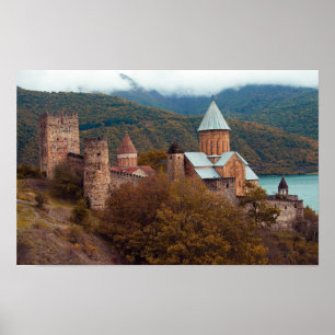 Póster Monasterio de Ananuri Georgia