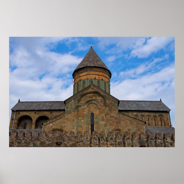 Póster Monasterio de Svetistkhoveli Mtskheta Georgia (Frente)