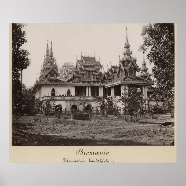 Póster Monasterio de Teik Kyaung, isla de Ka Toe (Frente)