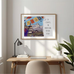 Póster Monasterio de Tengboche Motivación Espiritual del 